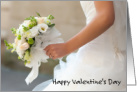 Happy Valentine’s Day to my Fiancee Beautiful Bride with Bouquet card