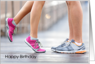 Happy Birthday Romantic Card to Running Partner card