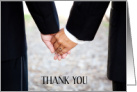 Thank You for the Wedding Gift from Gay Male Couple Romantic Photo card