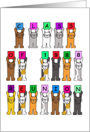 Class Reunion to Personalize Any Year Cartoon Cats Holding Cards