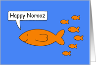 Happy Norooz Persian New Year Cartoon Talking Goldfish card