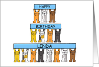 Happy Birthday for Cat Lover to a Personalize with Any Name card