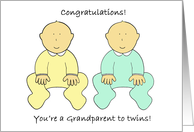 Congratulations You’re a Grandparent to Twins Unisex Babies card