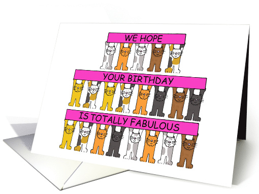 Totally Fabulous Birthday Just Like You Cartoon Cats with... (1281058)