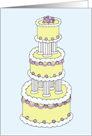 Civil Union Announcement Stylish Pastel Colored Cake card