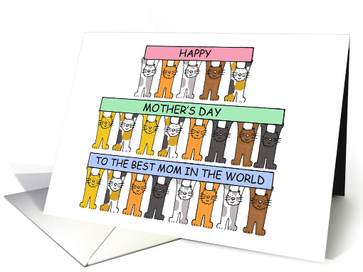 Happy Mother's Day for Cat Lover Cute Cartoon Kittens card (1289134)