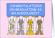 Audiologist Graduate Congratulations Cute Cartoon Cats card