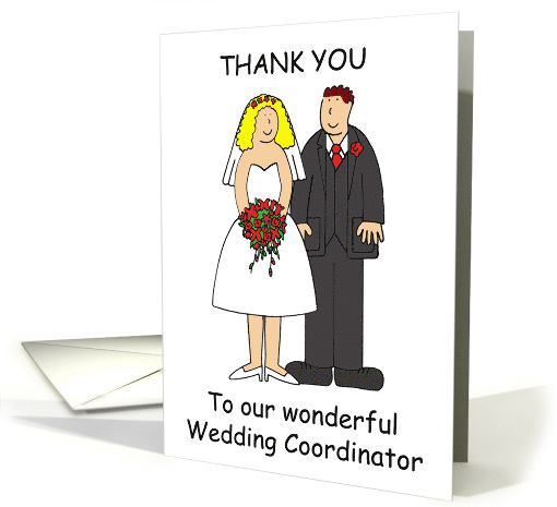 Thank You to Wonderful Wedding Coordinator Cartoon Bride... (1305374)