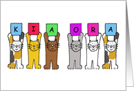 Kia Ora Maori New Zealand Thanks Greeting Cartoon Cats card