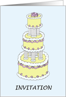 Party Invitation to Wedding Celebration Stylish Multi Tiered Cake card