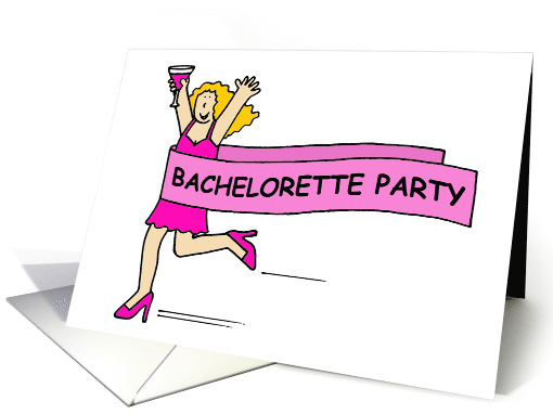 Bachelorette Party Invitation Glamorous Cartoon Lady in... (1327584)