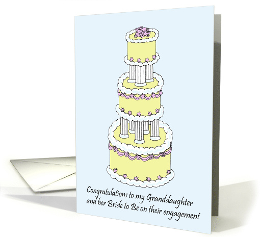 Congratulations Granddaughter and Bride to Be on Engagement card