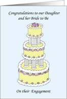 Congratulations Daughter and Her Bride to Be on their Engagement card