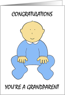 Congratulations You’re a Grandparent to a Cute Baby Boy card