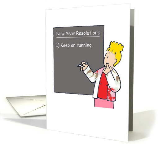 New Year Resolutions for Female Runner. card (1349376)