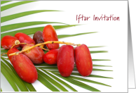 Stylish Iftar Invitation Ripe Dates and Leaf card