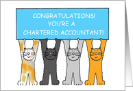Congratulations on Becoming a Chartered Accountant Cartoon Cats card
