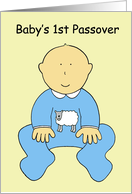Baby Boy’s First Passover Cute Cartoon Baby card