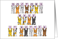 Thanks to Doctor Cute Cartoon Cats Wearing Bandages card