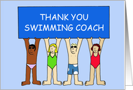 Thank You Swimming Coach, Young People. card