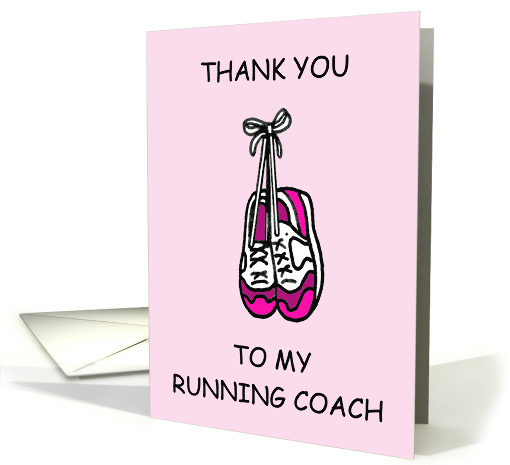 Thank You Running Coach Cartoon Training Shoes card (1365132)