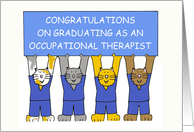 Occupational Therapist Graduate Congratulations Cartoon Cats card