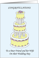 Congratulations to Dear Friend and Her Wife on Wedding Day card