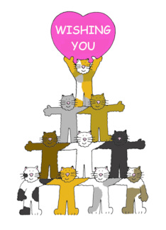 Speedy Recovery from a Stroke Cute Cartoon Cats Holding a Heart