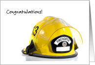 Congratulations New Firefighter American Fireman’s Yellow Helmet card