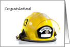 Congratulations New Firefighter American Fireman’s Yellow Helmet card