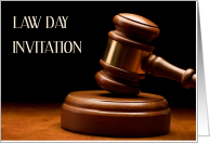Law Day Invitation May 1st Stylish Photograph of Wooden Gavel card