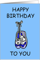 Happy Birthday for Male Runner or Athlete Training Shoes card