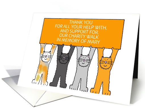 Thank You to Participants in Charity Walk or Run to Customize card