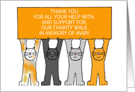 Thank You to Participants in Charity Walk or Run to Customize card