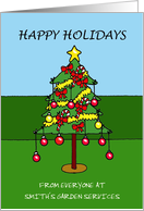 Happy Holidays from Landscape/Gardening Business to Customize. card