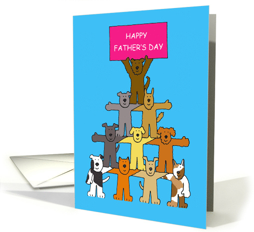 Happy Father's Day for Dad for Dog Lover Cartoon Dogs card (1371958)