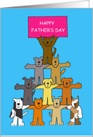 Happy Father’s Day for Dad for Dog Lover Cartoon Dogs card