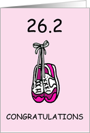 26.2 Congratulations to Marathon Runner for Her Cartoon Trainers card