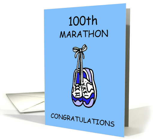 100th Marathon Congratulations for Male Runner card (1374790)