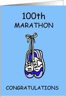 100th Marathon Congratulations for Male Runner card