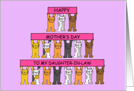 Happy Mother’s Day to Daughter in Law Cartoon Cats card