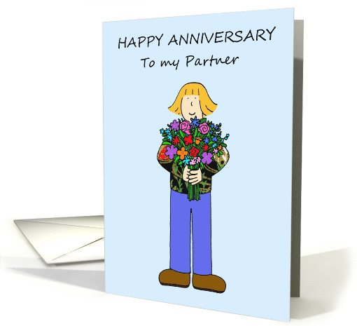 Happy Anniversary to My Partner from Lesbian Lady card (1379246)