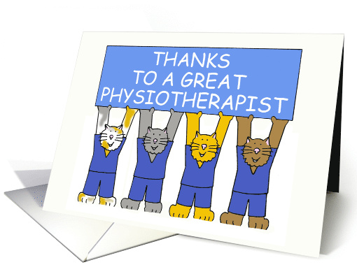 Physiotherapist Thanks Cartoon Cats Wearing Scrubs... (1387744)