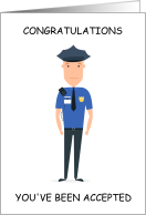 Police Academy Acceptance Congratulations Cartoon Cop Humor card