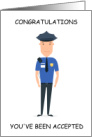 Police Academy Acceptance Congratulations Cartoon Cop Humor card