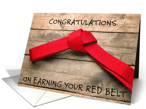 Red Belt Congratulations Martial Arts Success card (1392052)