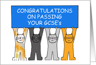Congratulations on Passing Your GCSEs Cartoon Cats card