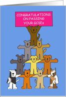 Congratulations on Passing Your GCSEs Cute Cartoon Dogs card