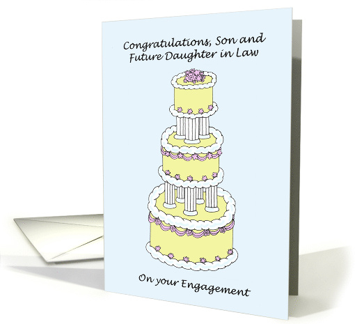 Son and Future Daughter in Law Engagement Congratulations card