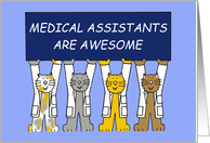 Medical Assistant Recognition Week Cartoon Cats Wearing White Coats card